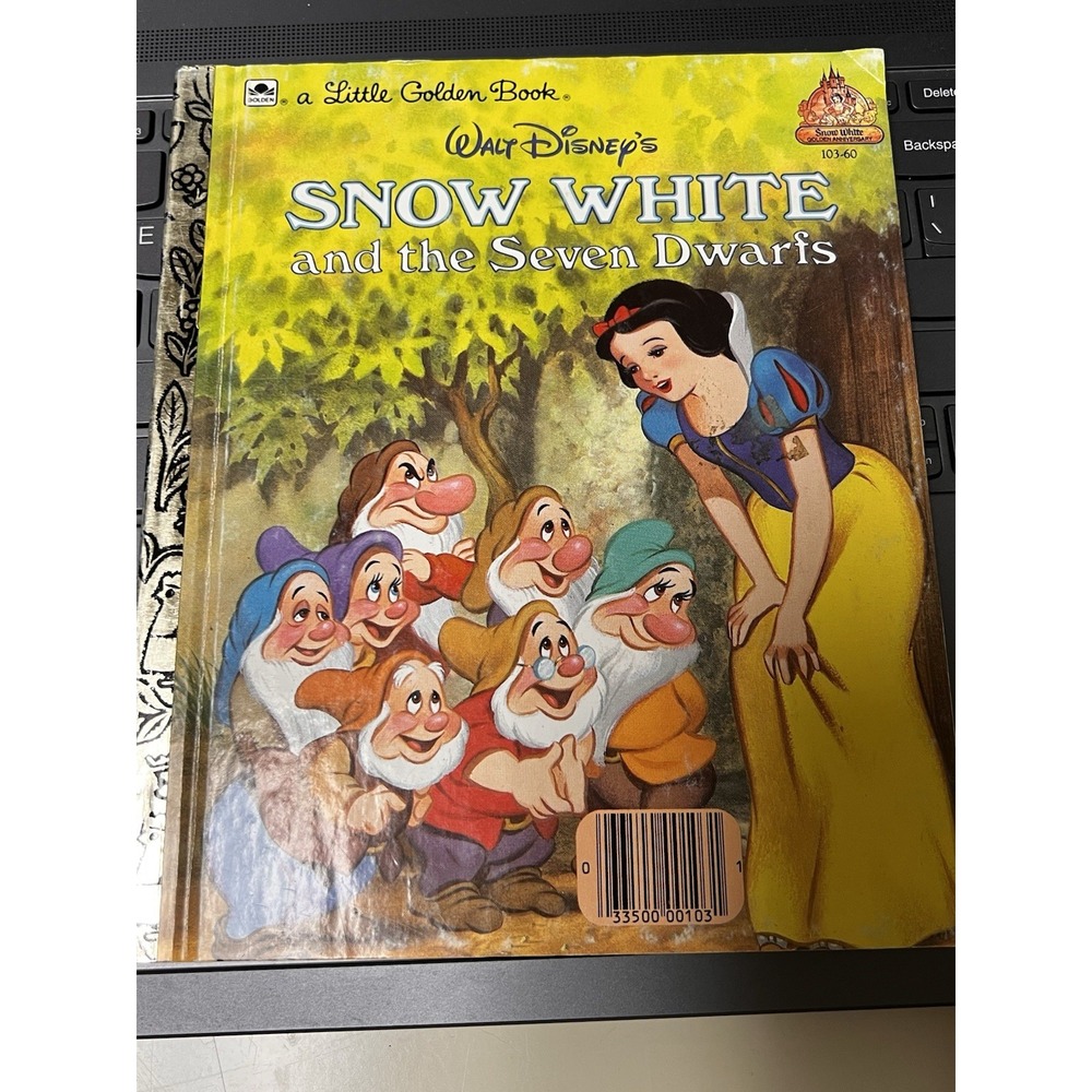 Walt Disney Snow White and the Seven Dwarfs Little Golden Book 1984 Vintage